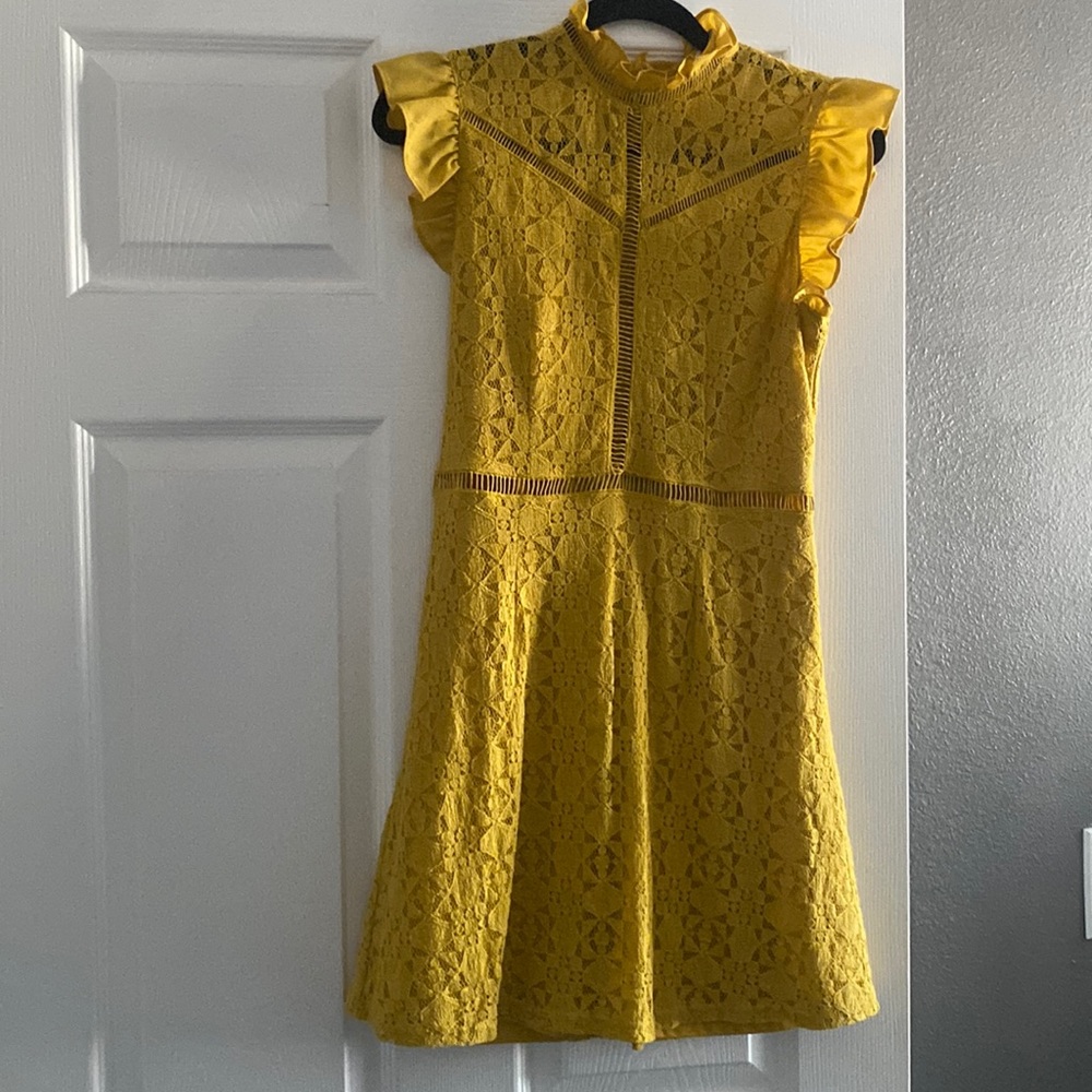 Altar’d State Lacey yellow dress